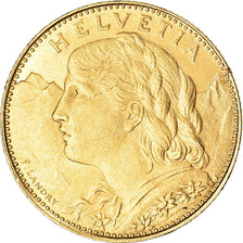 Coin, Switzerland, 10 Francs, 1922, Bern, MS(63), Gold, KM:36