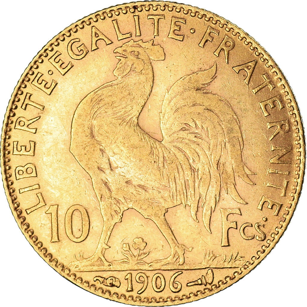 Münze, Frankreich, Marianne, 10 Francs, 1906, Paris, Coq, SS+, Gold, KM:846