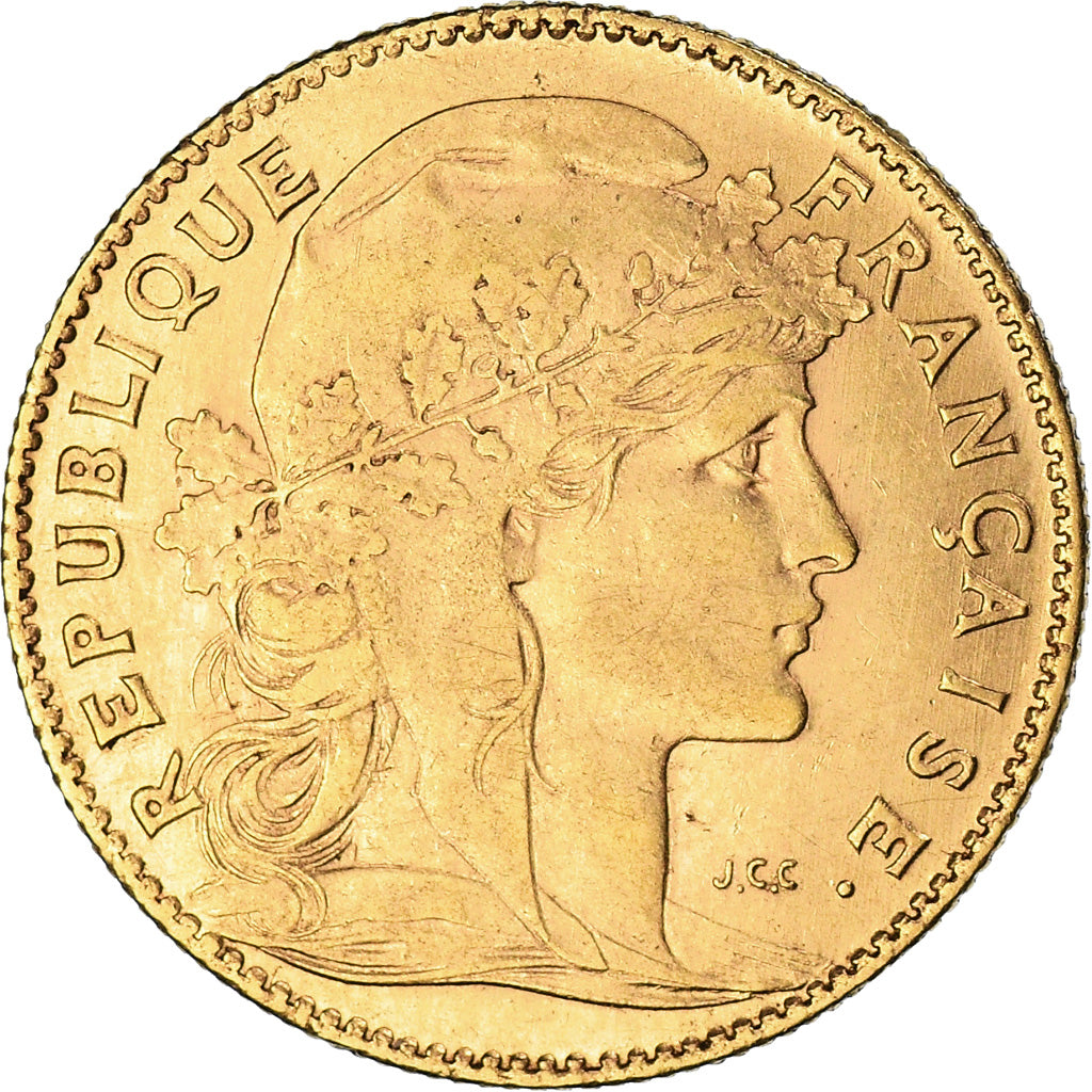 Monnaie, France, Marianne, 10 Francs, 1907, Paris, Coq, TTB+, Or, Gadoury:1017