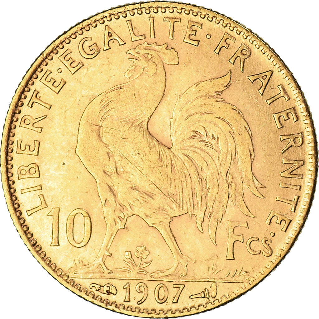 Monnaie, France, Marianne, 10 Francs, 1907, Paris, Coq, TTB+, Or, Gadoury:1017