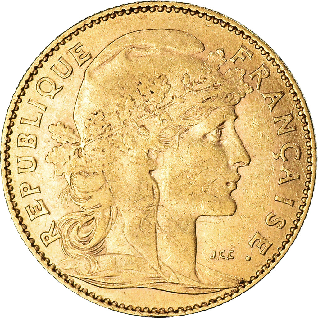 Münze, Frankreich, Marianne, 10 Francs, 1899, Paris, Coq, SS, Gold, KM:846