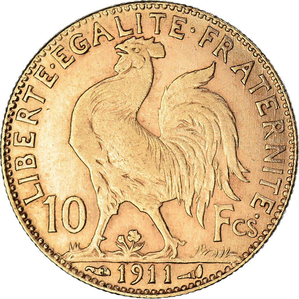 Monnaie, France, Marianne, 10 Francs, 1911, Paris, Coq, TTB, Or, Gadoury:1017