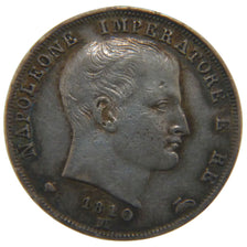 Italy, 1 Lire, 1810, Milan, AU(50-53), Silver, Gadoury #12, 5.00