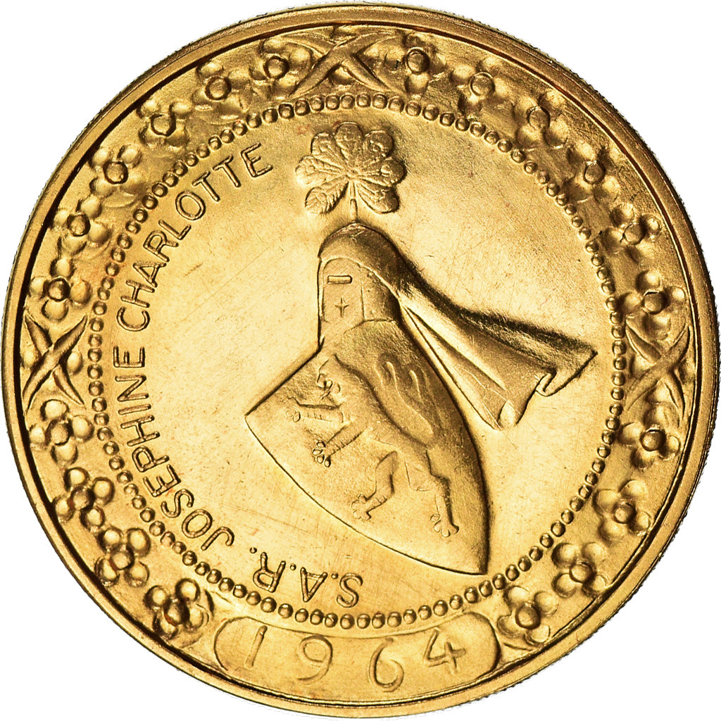 Lussemburgo, Grande Duchesse Joséphine Charlotte de Luxembourg, 1964, SPL, Oro