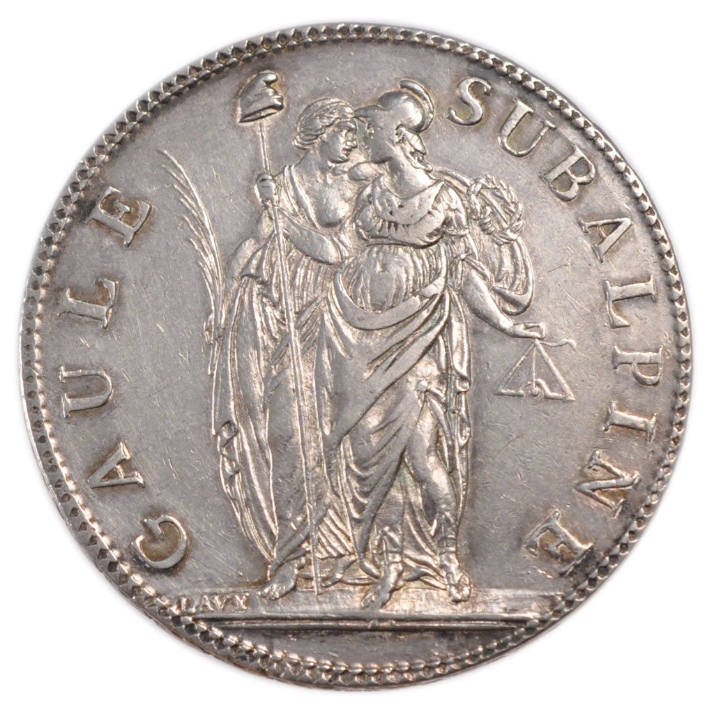 Italy, 5 Francs, KM #C # 4, AU(55-58), Silver, 25.00