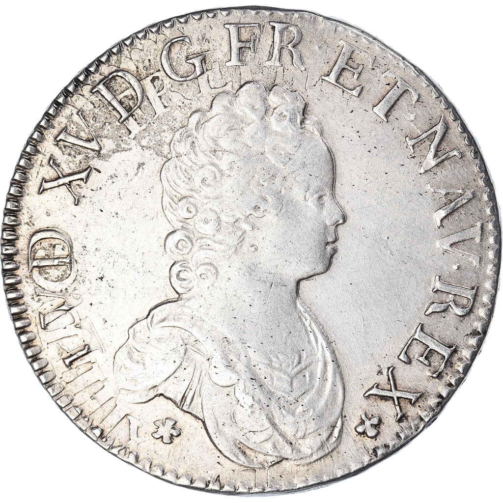 Coin, France, Louis XV, Écu Vertugadin, Ecu, 1716, Paris, VF(30-35), Silver