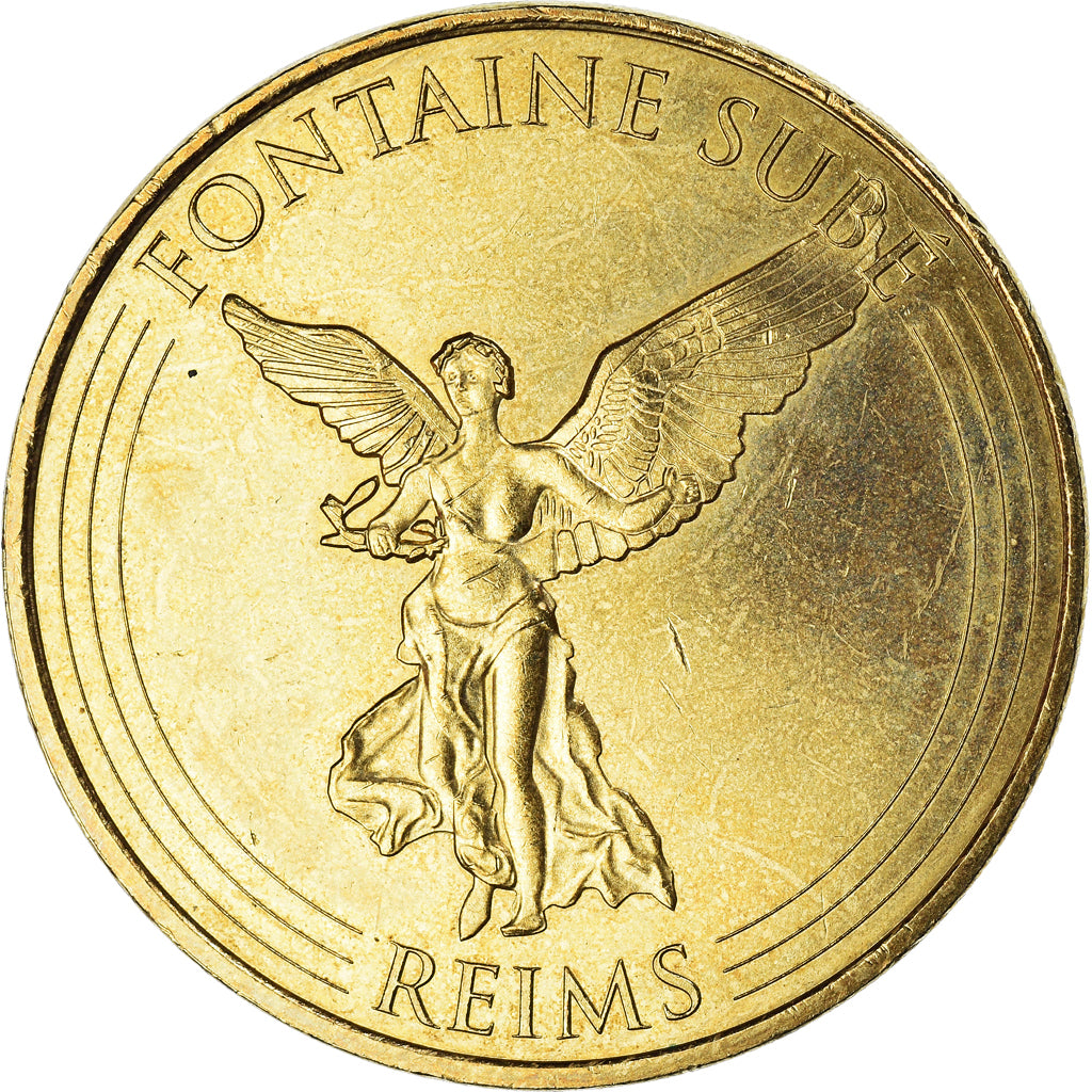 Francia, zeton, Jetón turístico, Fontaine Subé - Reims, Arts & Culture, 2016