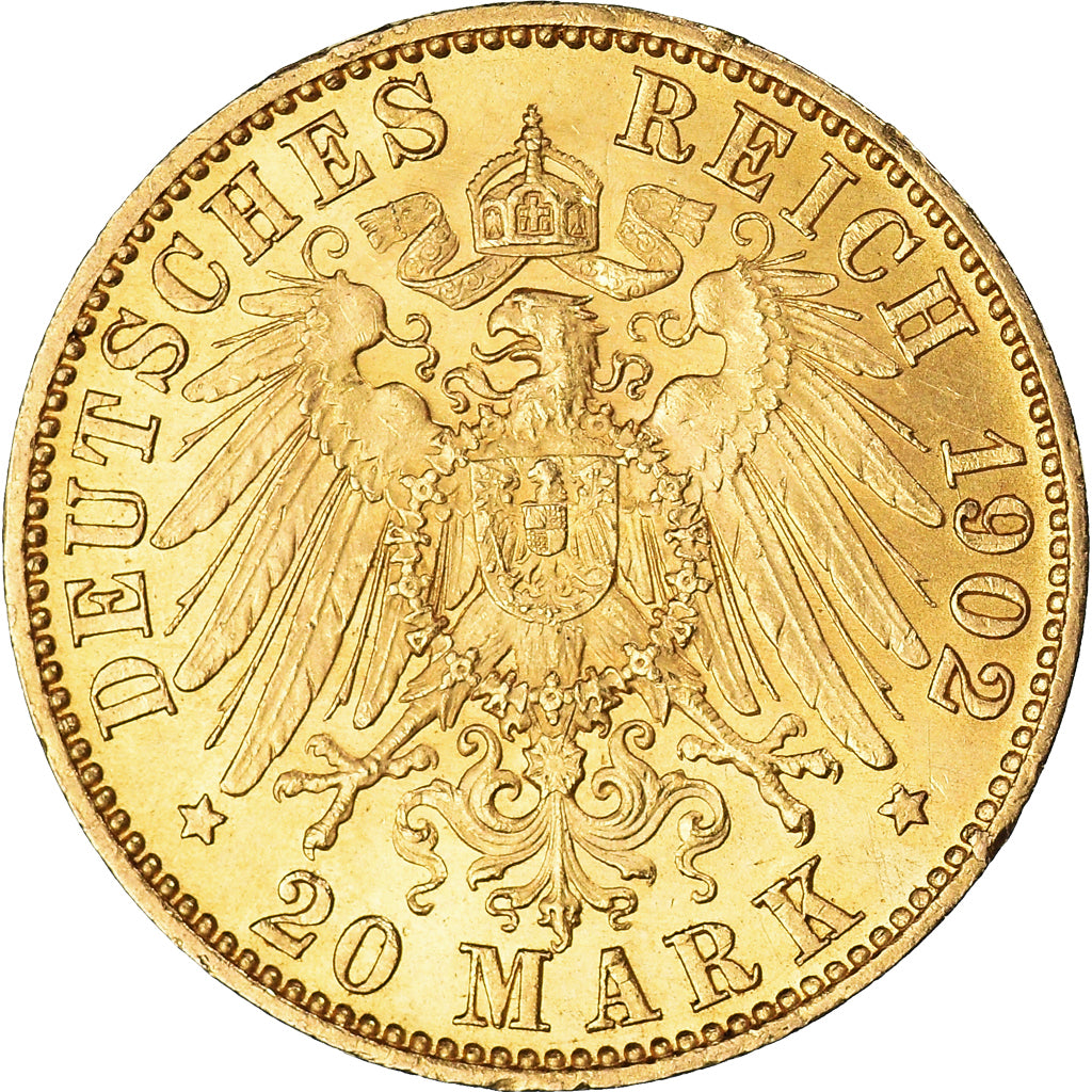 Moneta, Stati tedeschi, PRUSSIA, Wilhelm II, 20 Mark, 1902, Berlin, SPL-, Oro