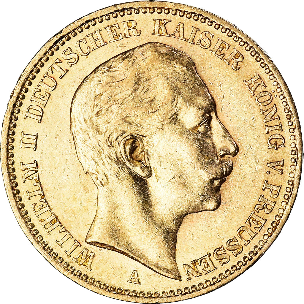 Coin, German States, PRUSSIA, Wilhelm II, 20 Mark, 1906, Berlin, AU(55-58)