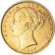 Monnaie, Grande-Bretagne, Victoria, Sovereign, 1863, Souverain, TTB, Or