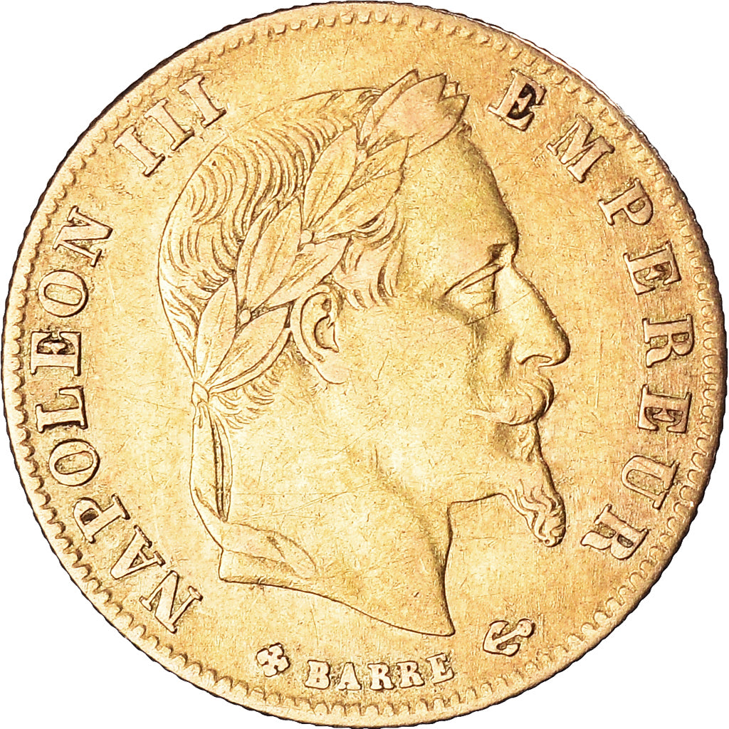 Moneda, Francia, Napoleon III, Napoléon III, 5 Francs, 1866, Strasbourg, MBC+