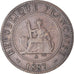 Moneta, FRANCUSKIE INDOCHINY, Cent, 1887, Paris, VF(30-35), Brązowy, KM:1