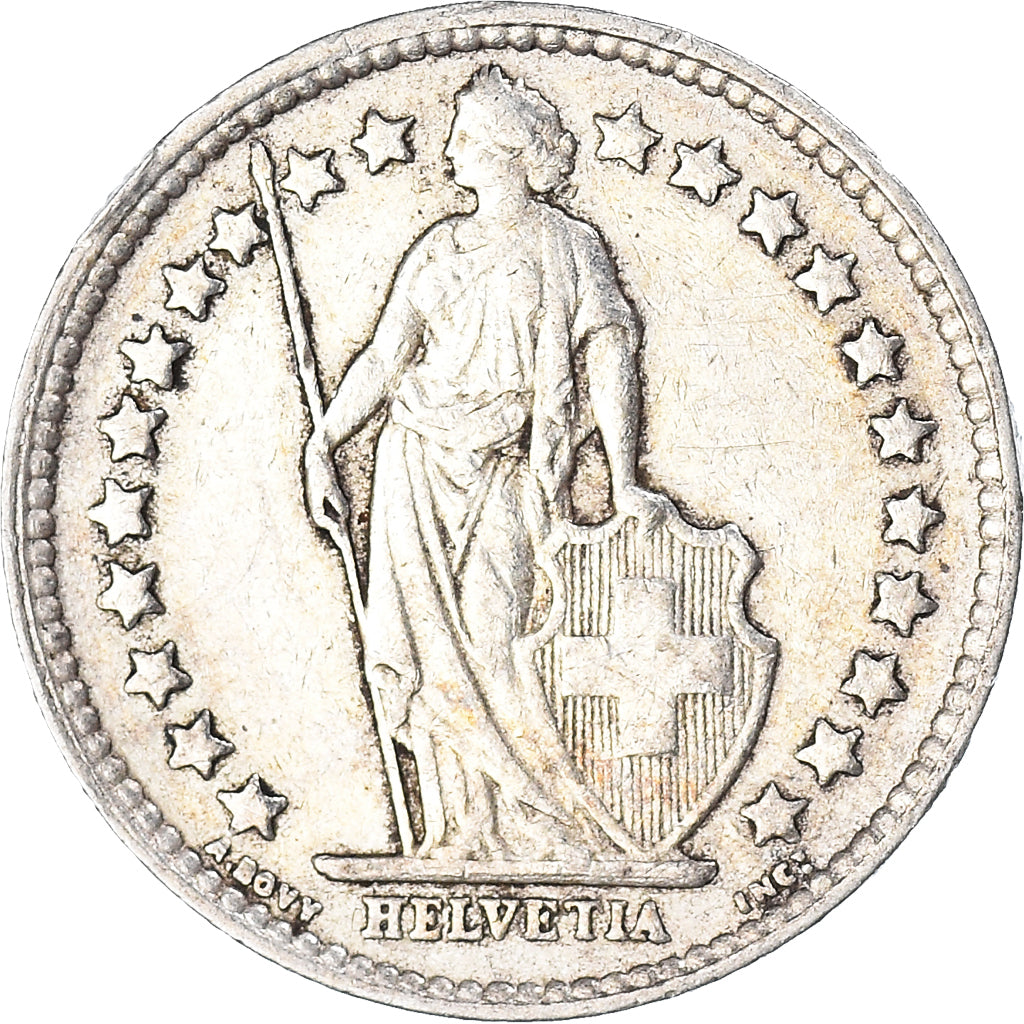 Coin, Switzerland, 1/2 Franc, 1937, Bern, EF(40-45), Silver, KM:23