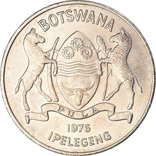Coin, Botswana, 50 Thebe, 1976, British Royal Mint, AU(55-58), Copper-nickel