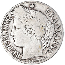 Moneta, Francia, Cérès, Franc, 1888, Paris, MB, Argento, KM:822.1