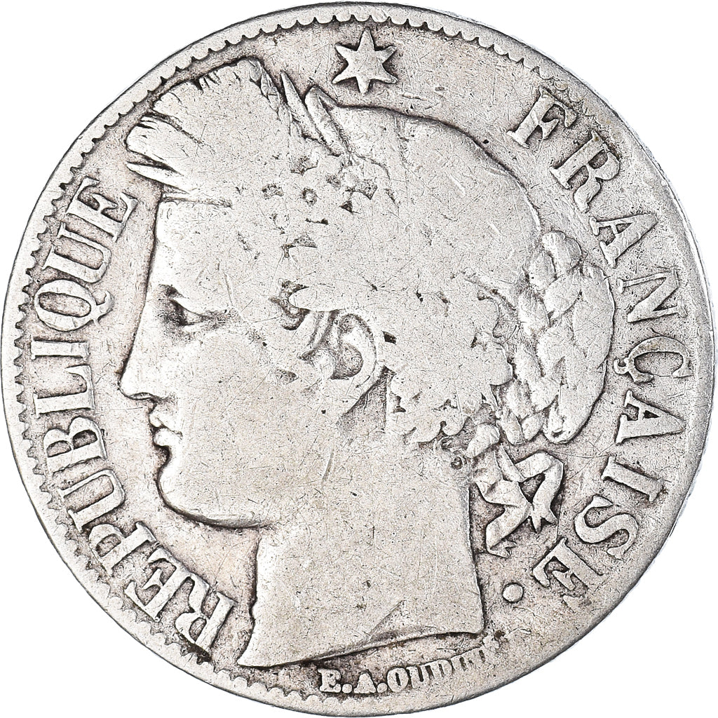 Moneta, Francia, Cérès, Franc, 1888, Paris, MB, Argento, KM:822.1