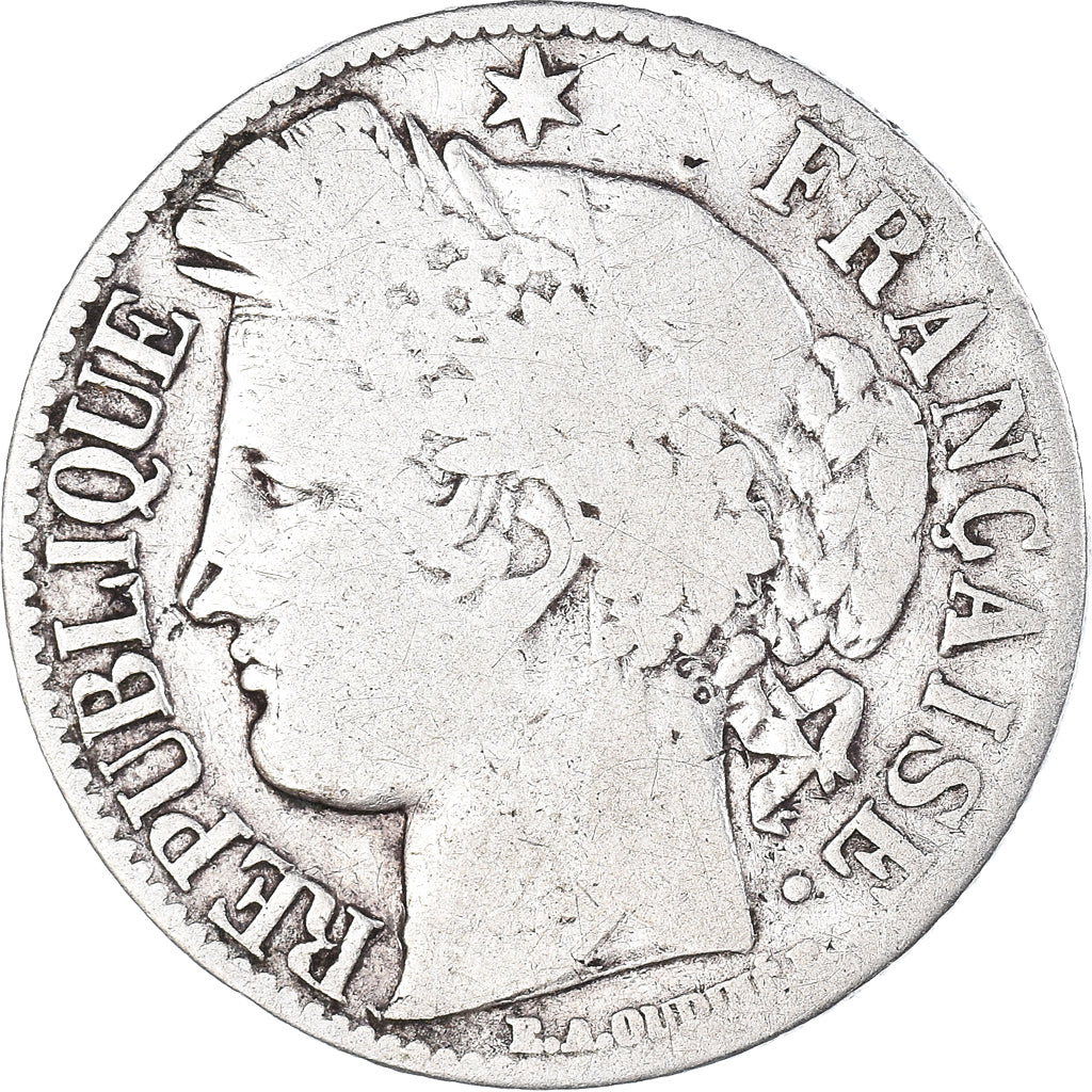 Coin, France, Cérès, Franc, 1887, Paris, VF(30-35), Silver, KM:822.1