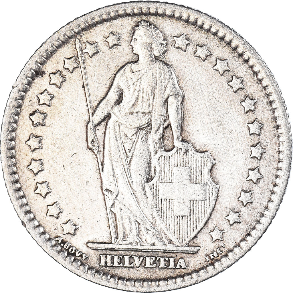 Coin, Switzerland, Franc, 1914, Bern, VF(30-35), Silver, KM:24