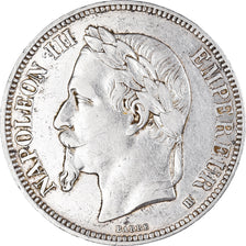 Coin, France, Napoleon III, 5 Francs, 1868, Strasbourg, EF(40-45), Silver
