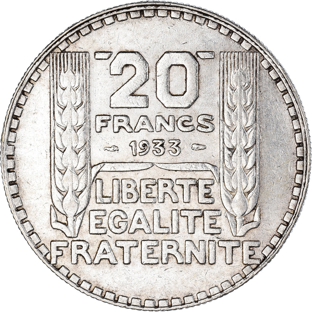 Coin, France, Turin, 20 Francs, 1933, Paris, EF(40-45), Silver, KM:879