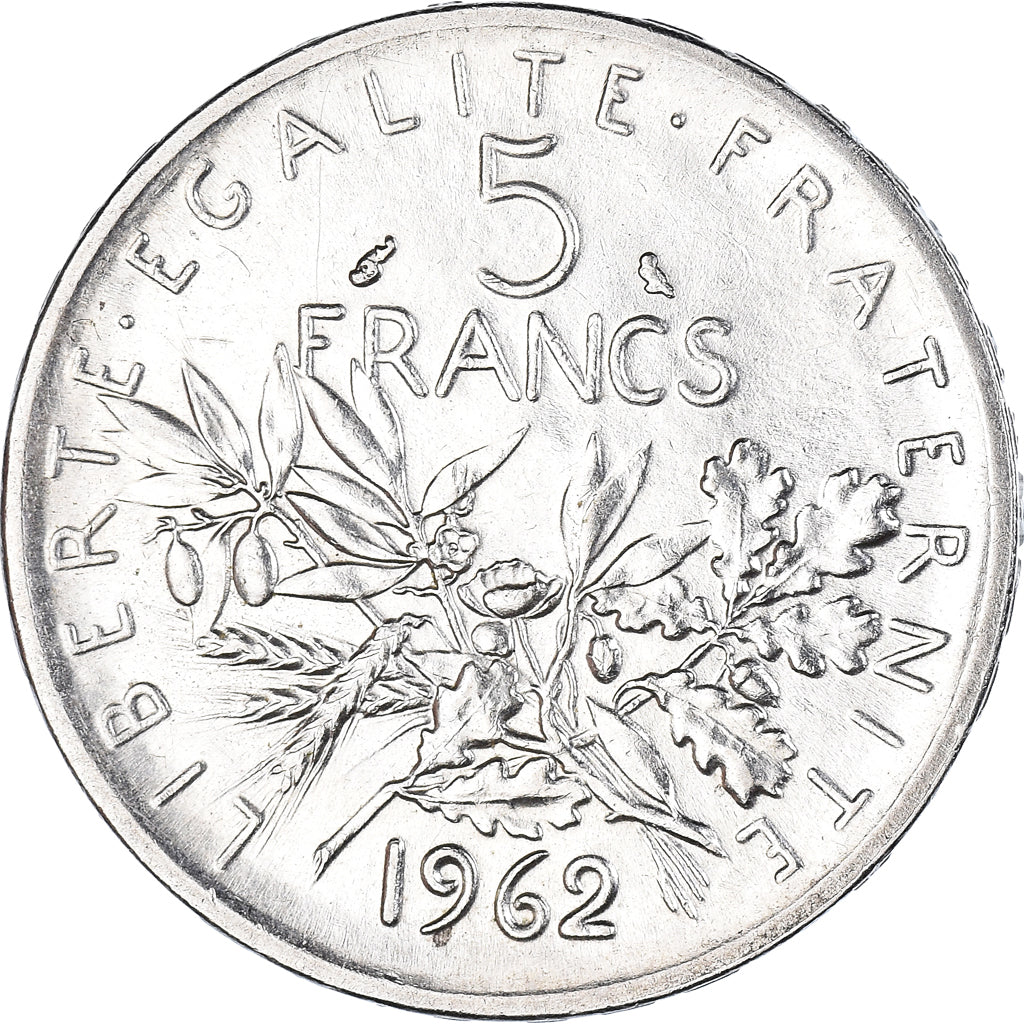 Coin, France, Semeuse, 5 Francs, 1962, Paris, MS(60-62), Silver, KM:926