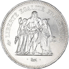 Coin, France, Hercule, 50 Francs, 1976, Paris, MS(63), Silver, KM:941.1