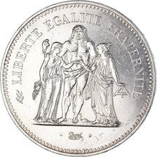 Munten, Frankrijk, Hercule, 50 Francs, 1974, Paris, ZF+, Zilver, KM:941.1