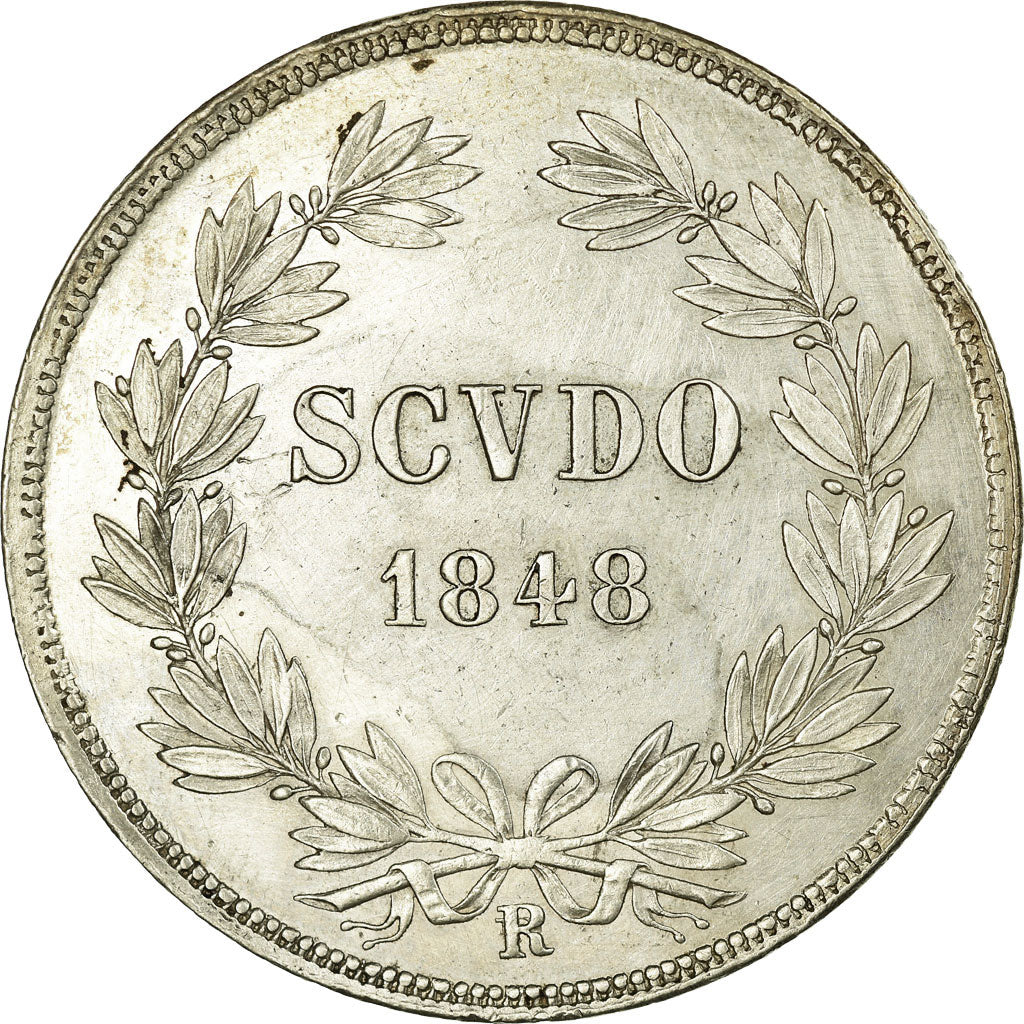 Papal States, Pius IX, Scudo, 1848, Rome, Argento, SPL-, KM:1336.1