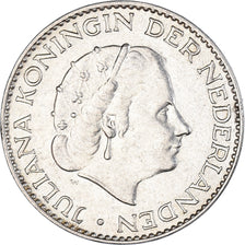 Coin, Netherlands, Juliana, Gulden, 1956, AU(55-58), Silver, KM:184