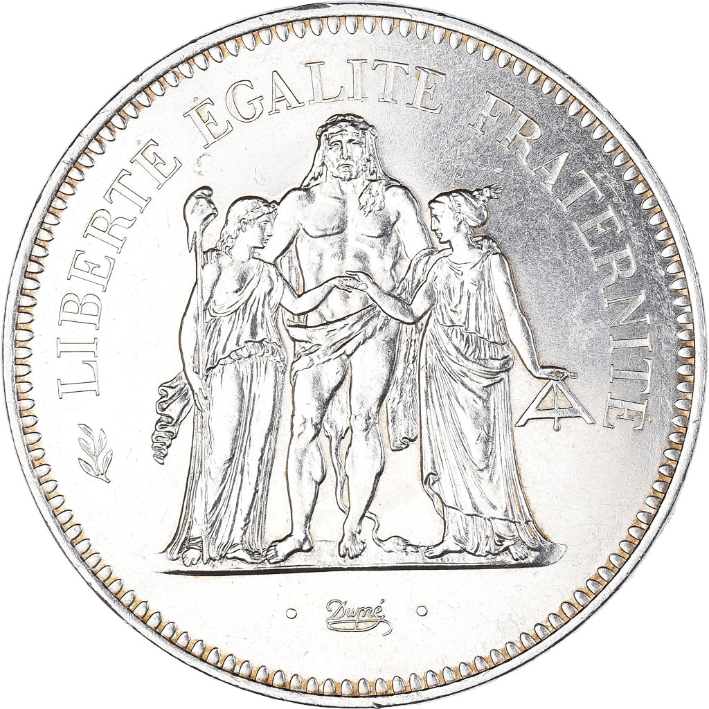 Coin, France, Hercule, 50 Francs, 1974, Paris, FDC, MS(63), Silver, KM:941.1