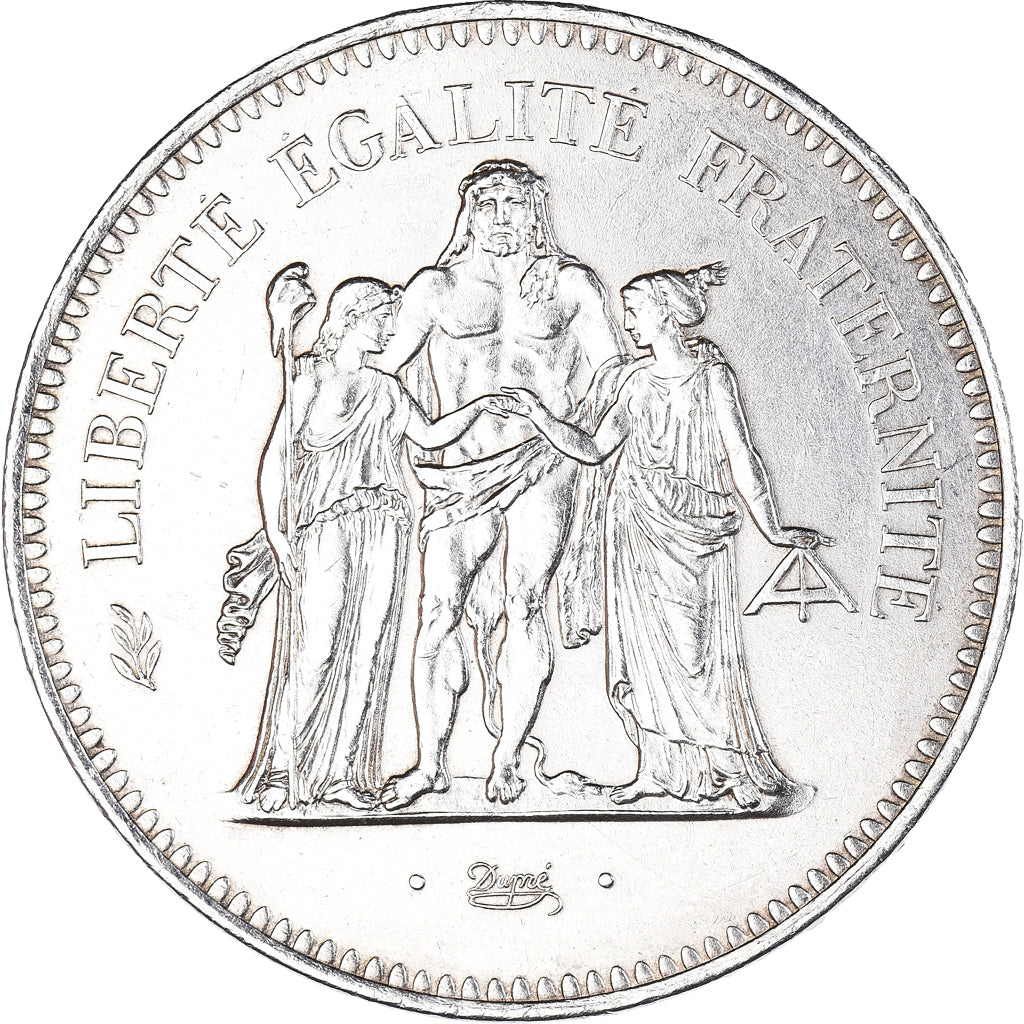 Coin, France, Hercule, 50 Francs, 1974, Paris, FDC, MS(63), Silver, KM:941.1