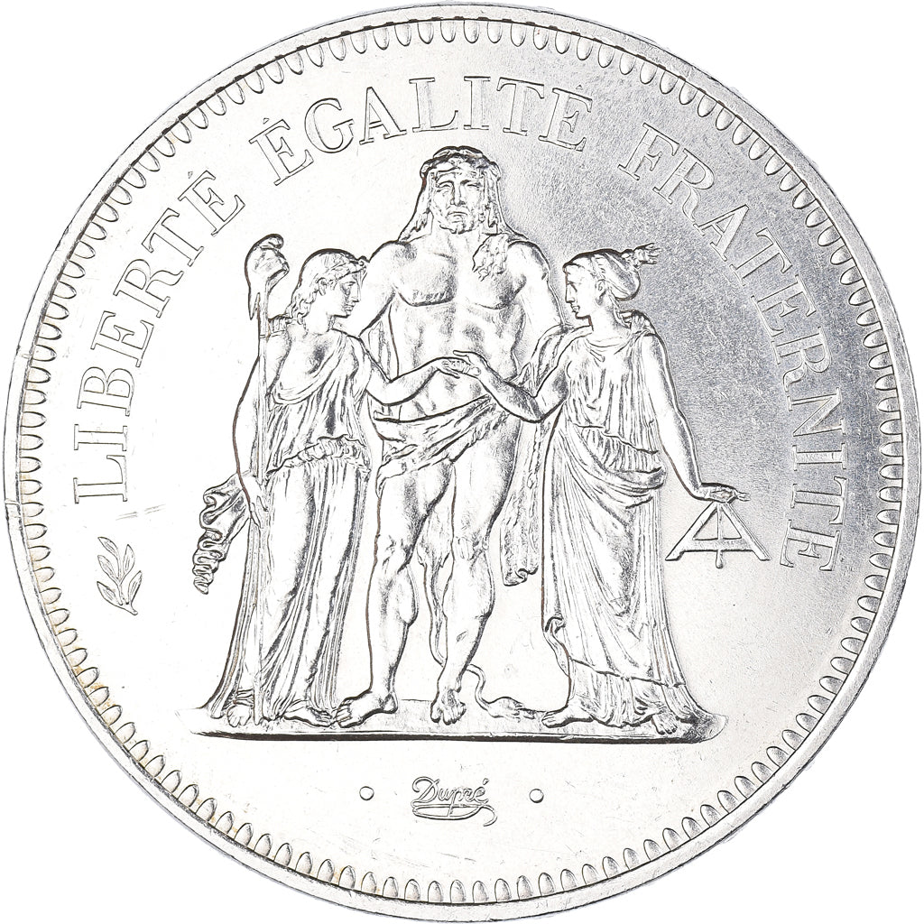 Coin, France, Hercule, 50 Francs, 1974, Paris, FDC, MS(63), Silver, KM:941.1