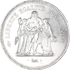Coin, France, Hercule, 50 Francs, 1975, Paris, MS(63), Silver, KM:941.1