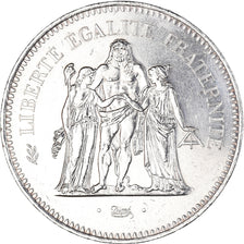 Coin, France, Hercule, 50 Francs, 1977, Paris, MS(63), Silver, KM:941.1