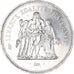 Coin, France, Hercule, 50 Francs, 1977, Paris, MS(63), Silver, KM:941.1