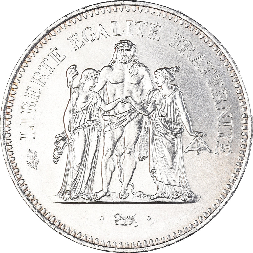 Coin, France, Hercule, 50 Francs, 1978, Paris, MS(63), Silver, KM:941.1