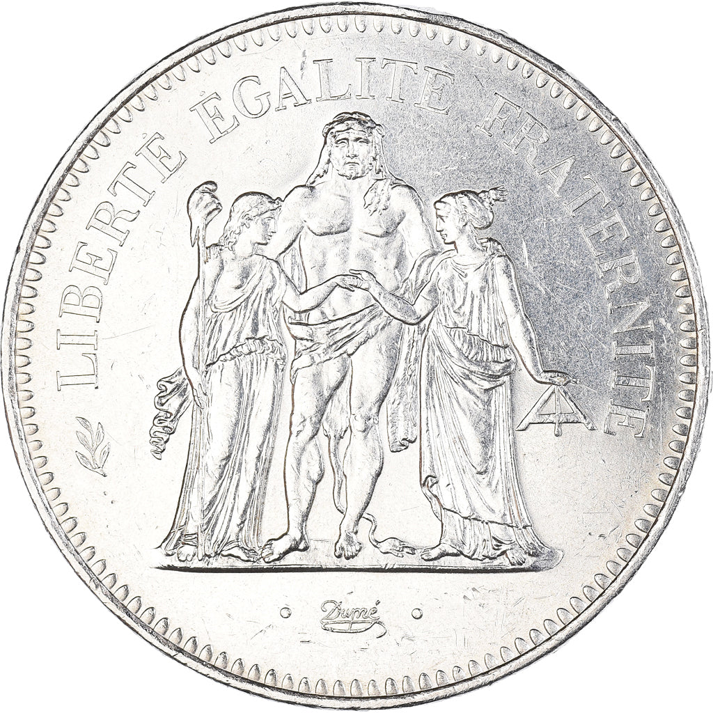 Coin, France, Hercule, 50 Francs, 1979, Paris, MS(63), Silver, KM:941.1