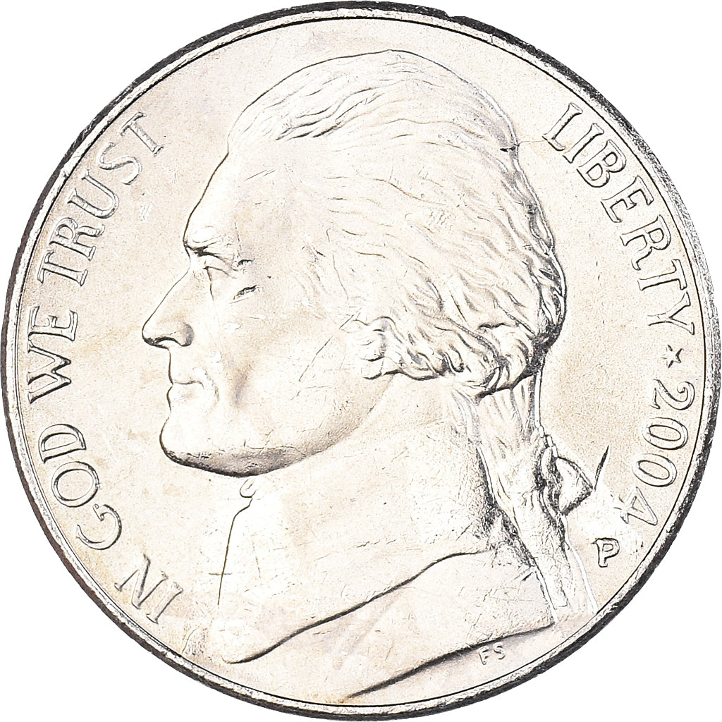 Monnaie, États-Unis, 5 Cents, 2004, Philadelphie, SPL, Nickel, KM:361