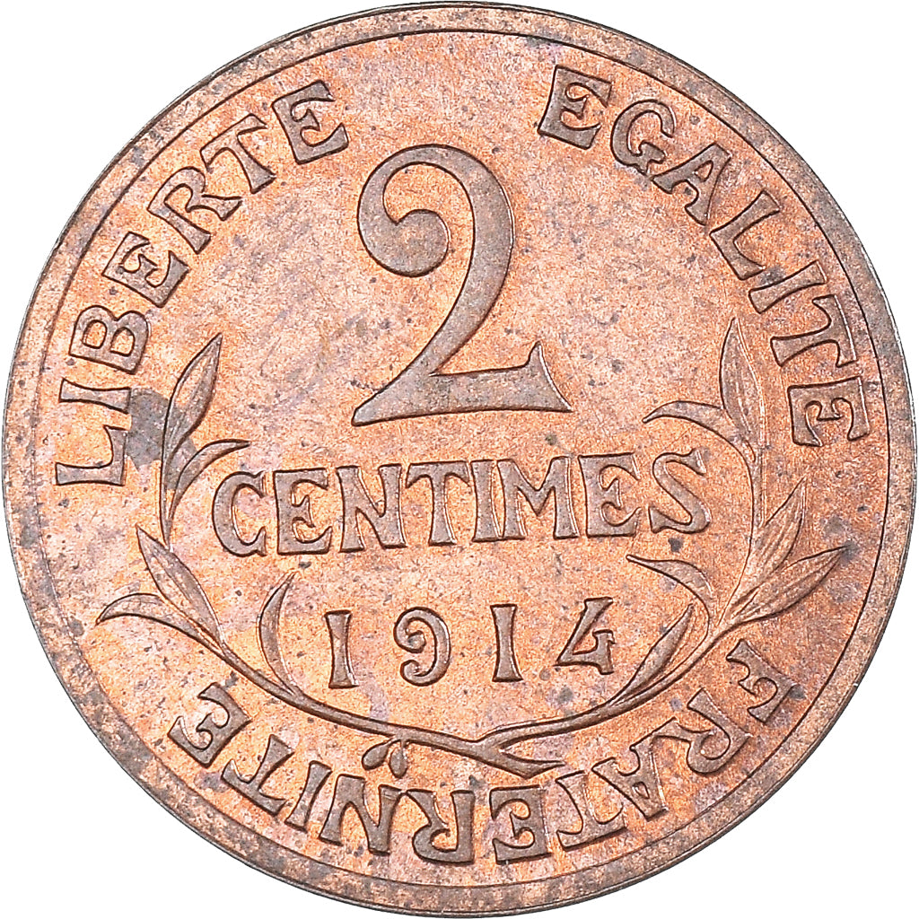 Moneta, Francia, Dupuis, 2 Centimes, 1914, Paris, BB, Bronzo, KM:841