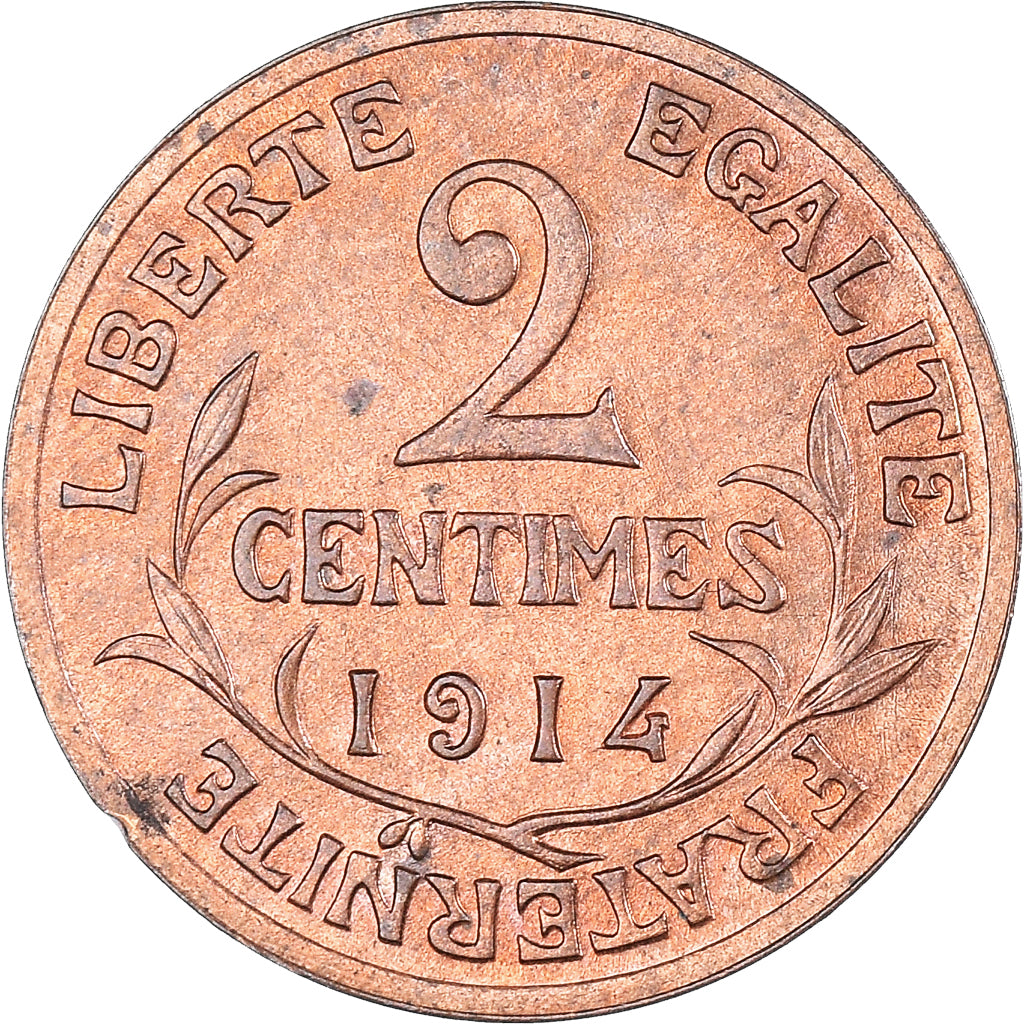 Coin, France, Dupuis, 2 Centimes, 1914, Paris, AU(50-53), Bronze, KM:841