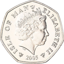 Monnaie, Île de Man, Elizabeth II, 50 Pence, 2005, Pobjoy Mint, SPL