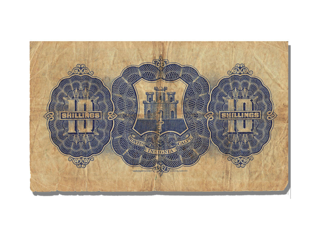 Banknote, Gibraltar, 10 Shillings, 1937, 1937-02-01, VF(30-35)