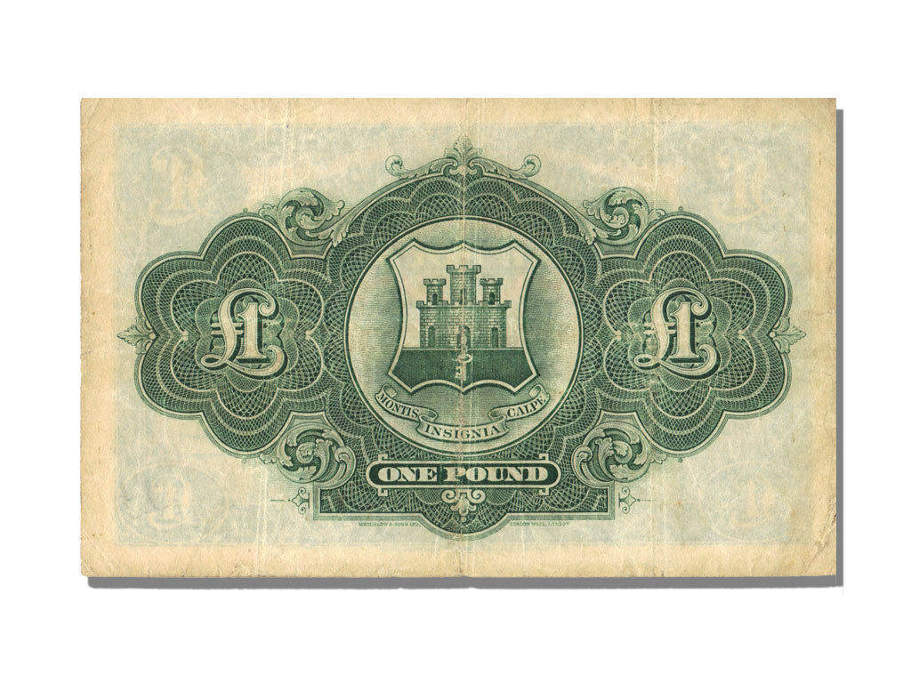 Gibraltar, 1 Pound, 1938, KM #15a, 1938-06-01, AU(55-58), C