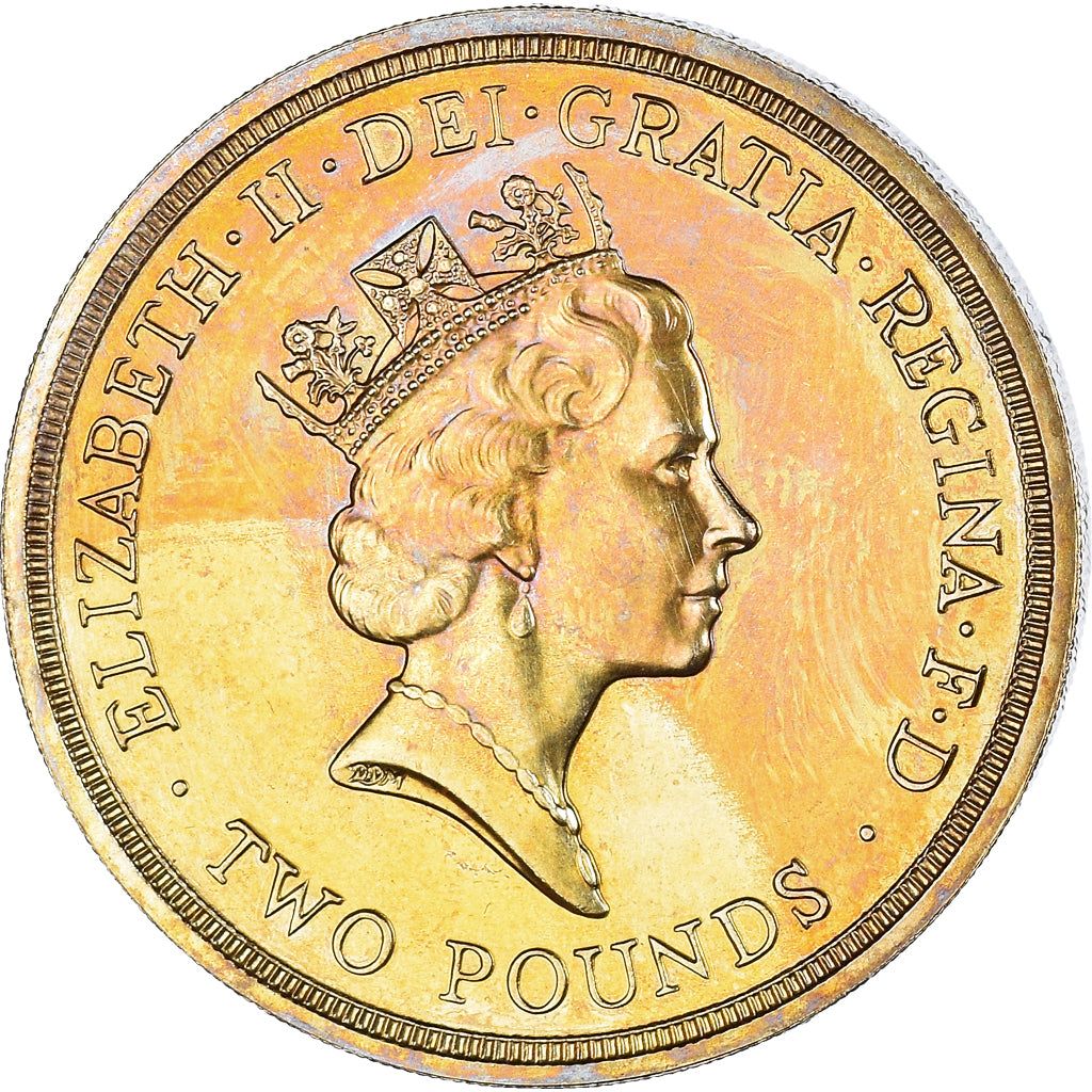 Moneta, Gran Bretagna, Elizabeth II, 2 Pounds, 1986, MB+, Nichel-ottone, KM:947