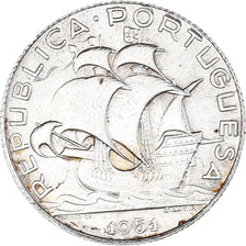 Moeda, Portugal, 2-1/2 Escudos, 1951, AU(55-58), Prata, KM:580
