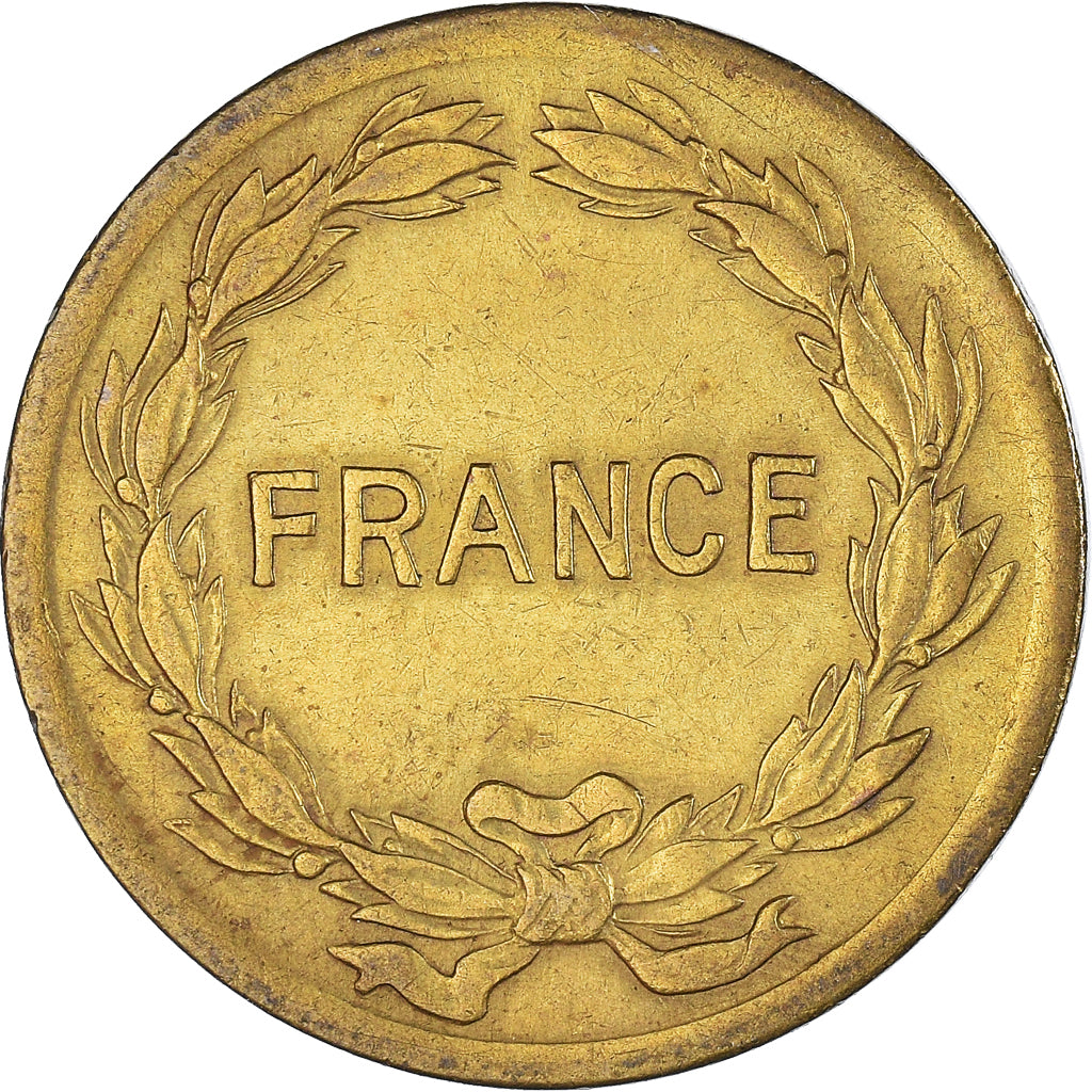 Monnaie, France, France Libre, 2 Francs, 1944, Philadelphie, TB+, Laiton