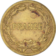 Coin, France, France Libre, 2 Francs, 1944, Philadelphia, VF(30-35), Brass