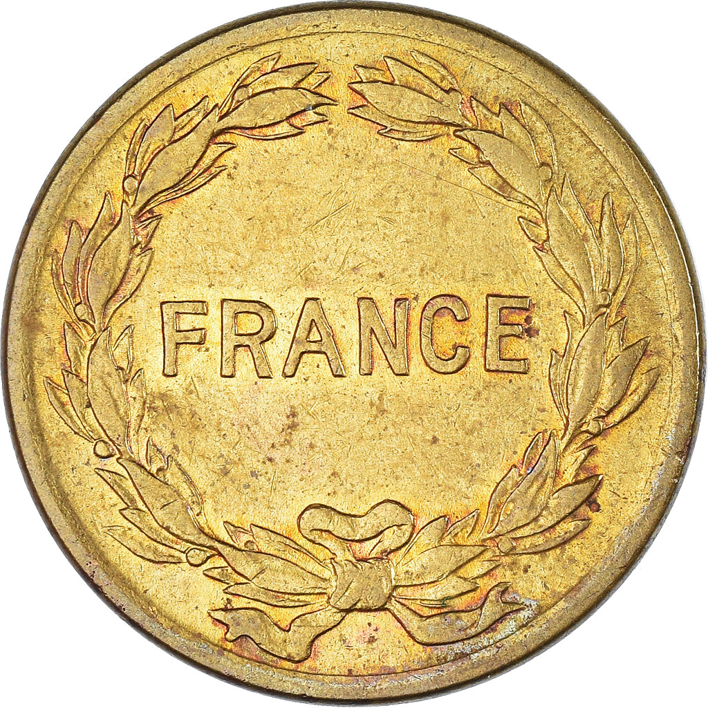 Coin, France, France Libre, 2 Francs, 1944, Philadelphia, VF(20-25), Brass