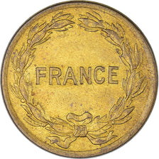Coin, France, France Libre, 2 Francs, 1944, Philadelphia, VF(20-25), Brass