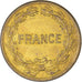 Coin, France, France Libre, 2 Francs, 1944, Philadelphia, VF(20-25), Brass